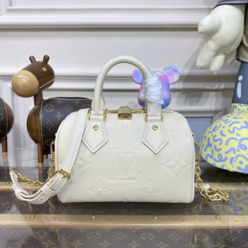 LV Speedy Bandouliere 20 White