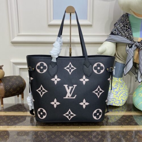 LV Neverfull MM Black Pink