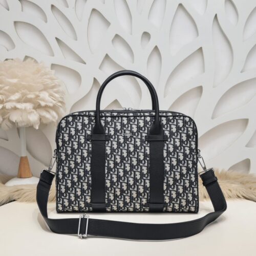 Dior Oblique Briefcase White