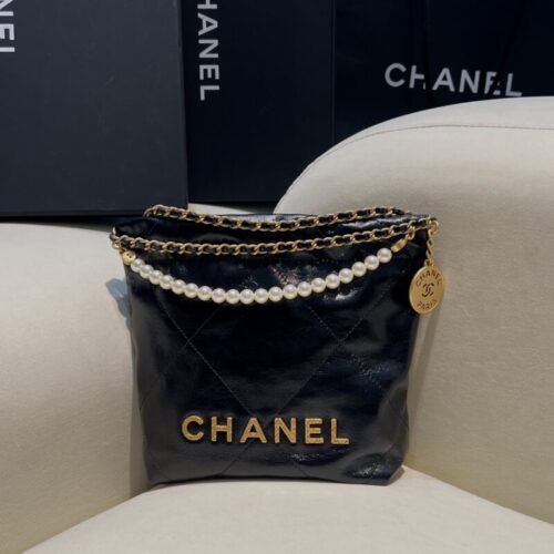 CHANEL 23s Mini Garbage Bag Black