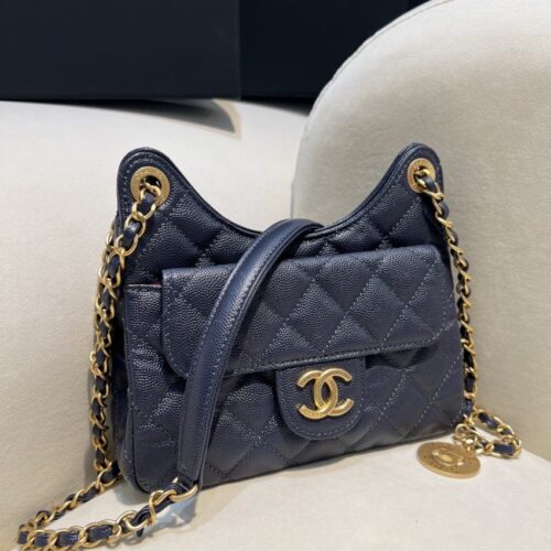 Alternative view of CHANEL 23c Hobo Small Dark Blue