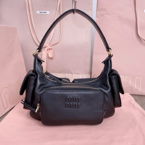 Miu Miu Nappa  Pocket Bag Black