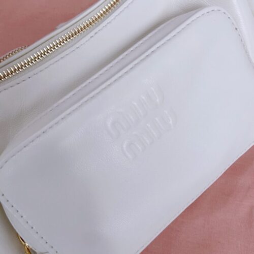 Alternative view of Miu Miu Nappa  Pocket Bag White