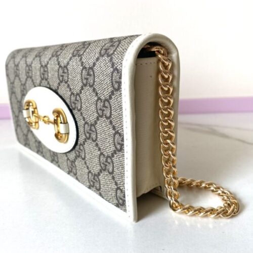 Alternative view of Gucci Horsbet  Chain Clutch White