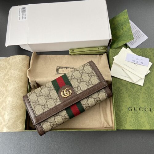 Gucci  Ophidia  Long Wallet Brown
