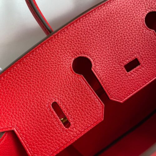 Alternative view of Hermes Birkin Red Togo Gold