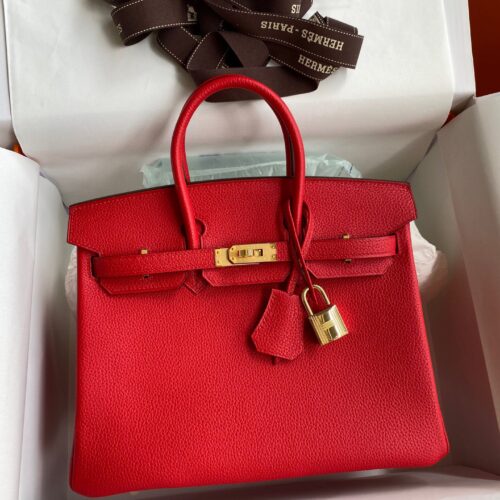 Hermes Birkin Red Togo Gold