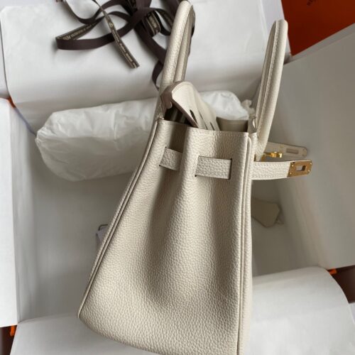 Alternative view of Hermes Birkin White Togo Gold