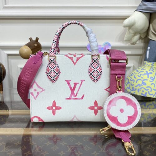 LV OnTheGo PM Pink&White