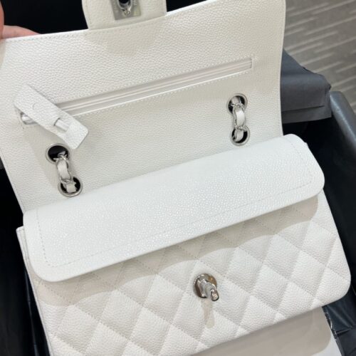 Alternative view of CHANEL Classic Flap 23cm White Silver