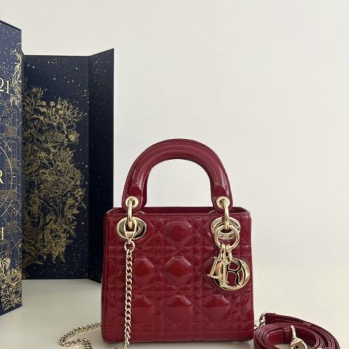 Lady Dior Mini Red Patent