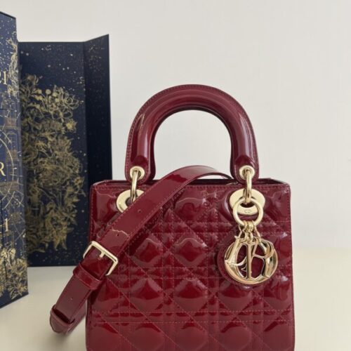 Lady Dior Patent Red