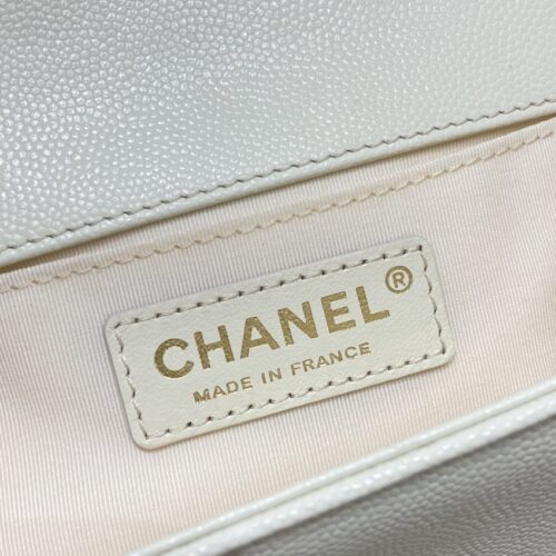 Alternative view of CHANEL Le Boy  White