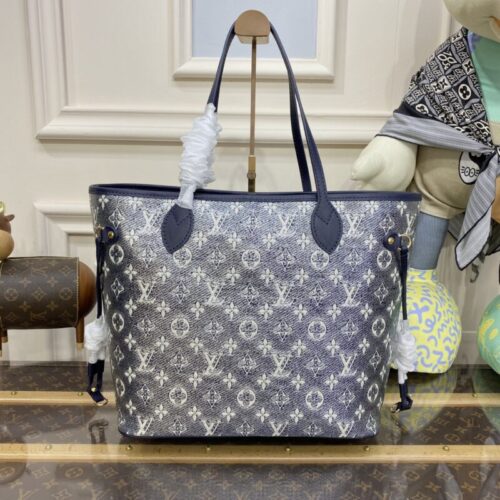 LV Neverfull MM Denim Blue