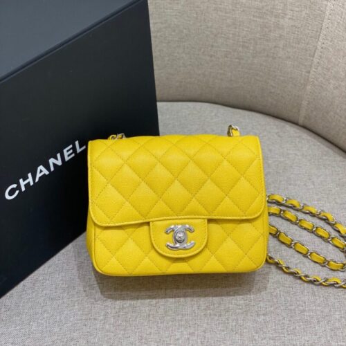 CHANEL Classic Flap 17cm Bright Yellow
