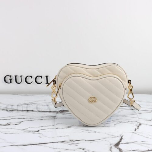 Gucci Interlocking G Mini Heart White