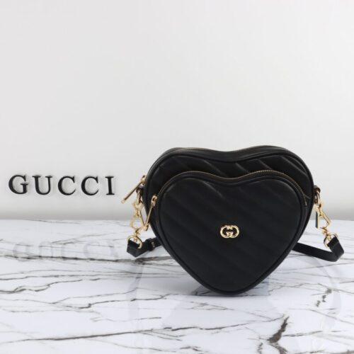 Gucci Interlocking G Mini Heart Black