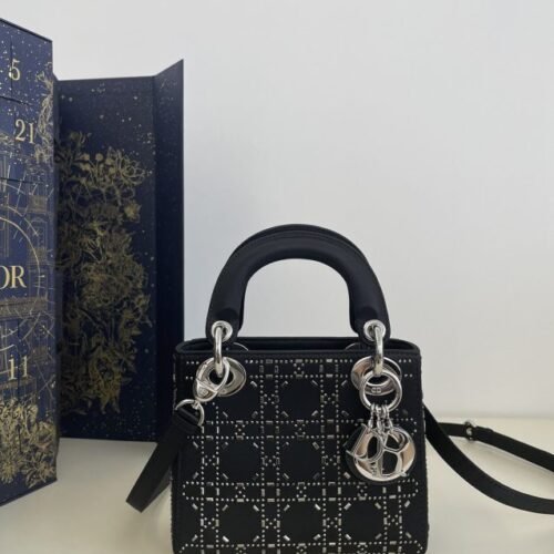 Lady Dior Mini Satin Black