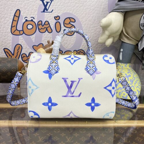 LV Speedy Bandouliere 25 Blue