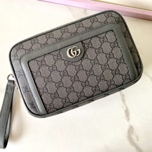 Gucci Ophidia  GG Clutch Grey