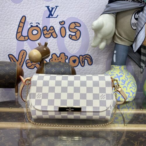 LV Favorite White Grid