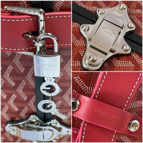 Alternative view of Goyard  Bourget Travel Suitcase Red