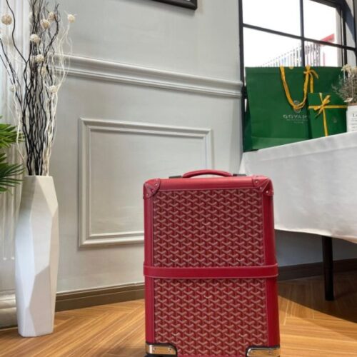 Goyard  Bourget Travel Suitcase Red