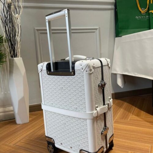 Goyard  Bourget Travel Suitcase White