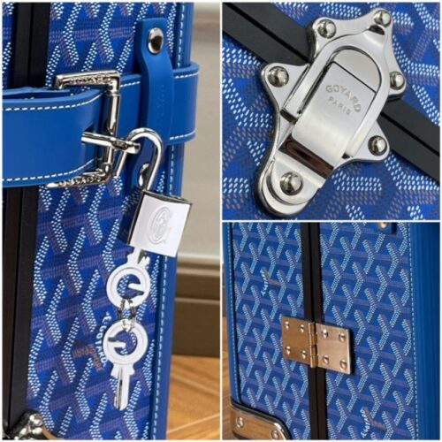 Alternative view of Goyard  Bourget Travel Suitcase Blue
