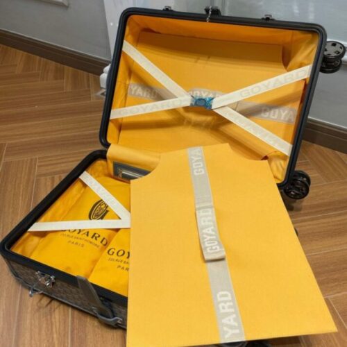 Alternative view of Goyard  Bourget Travel Suitcase Brown