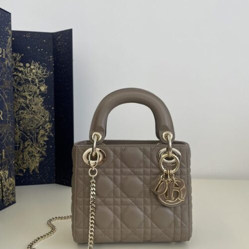 Lady Dior Mini Dark Beige