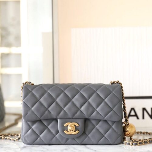 CHANEL CF 20cm Golden Ball Grey