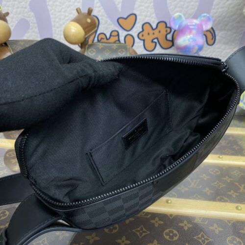 Alternative view of LV Moon Crossbody Black Grid