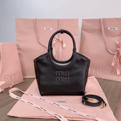 Miu Miu Ivy  Small Tote Black