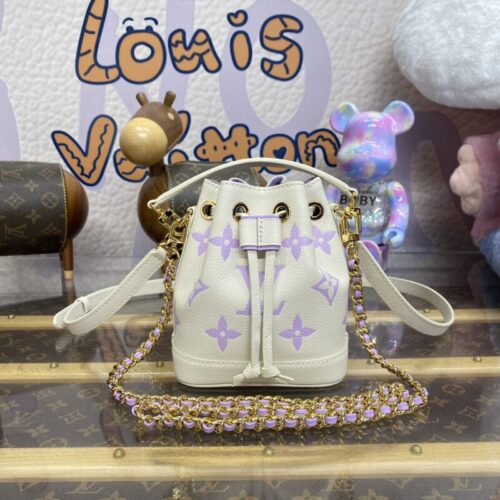 LV Nano Noe White Purple