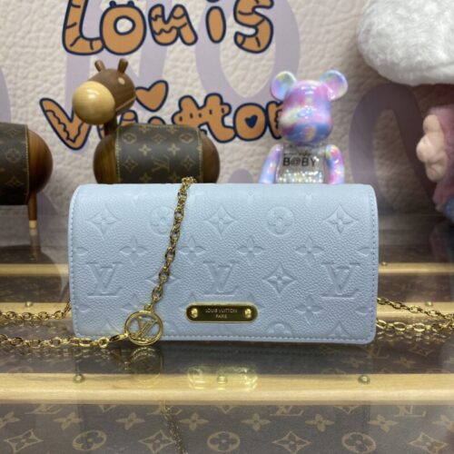 LV Wallet On Chain Lily Sky Blue