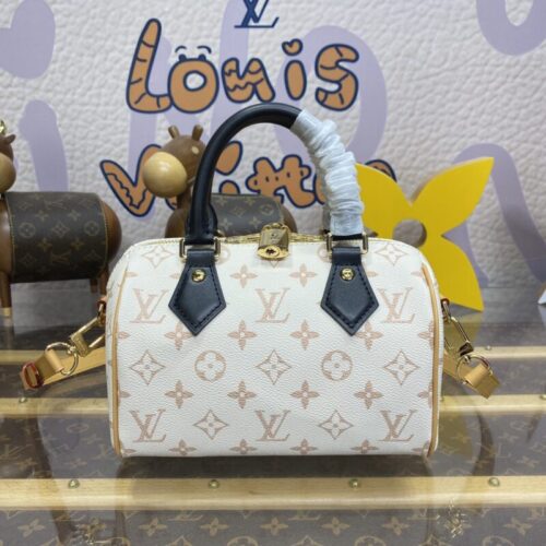 LV Speedy Bandouliere Beige