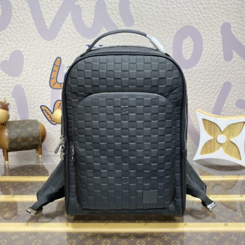 LV Avenue Backpack Black Grid