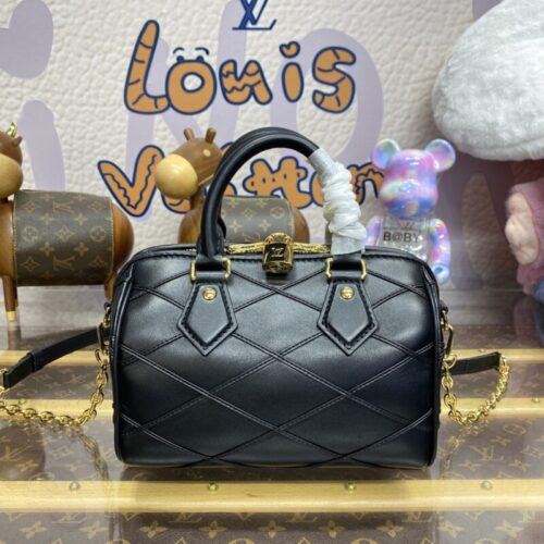 LV Speedy Bandouliere 20 Black