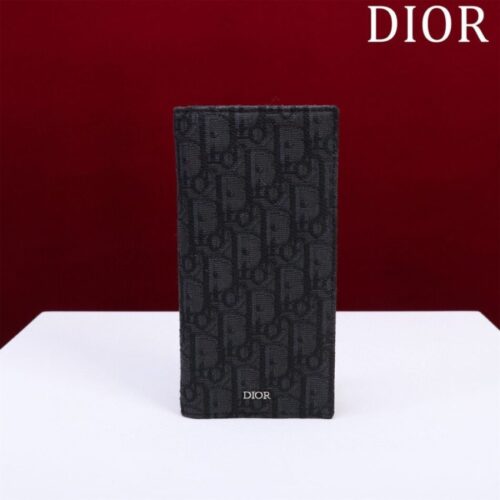 Dior Long Jacquard Wallet Black