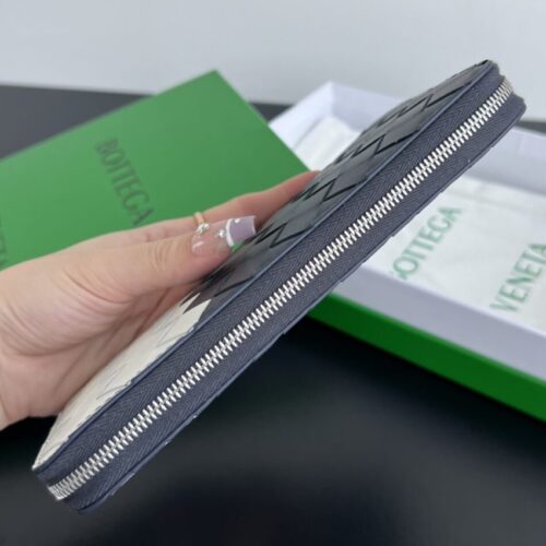 Alternative view of Bottega Veneta Zip Long Wallet White&Blue