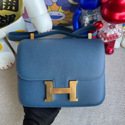 Hermes Constance 18cm Deep Blue