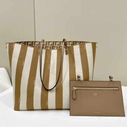 Alternative view of Fendi Two Side Small Tote Beige