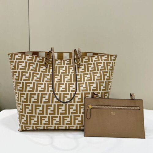 Fendi Two Side Small Tote Beige
