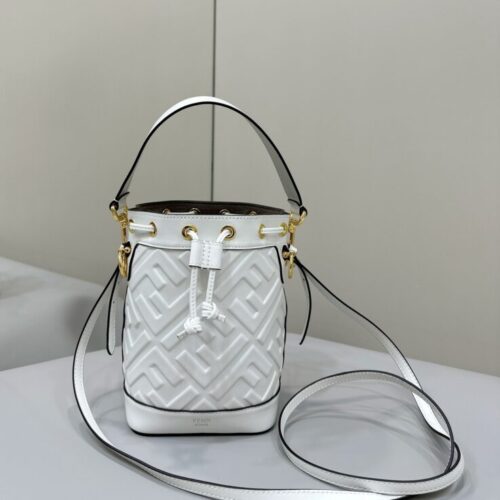 Fendi Tresor Mini Bucket White
