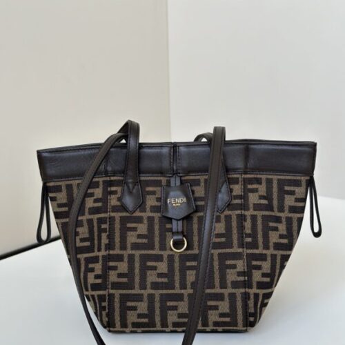 Alternative view of Fendi  Origami Small Brown Cotton