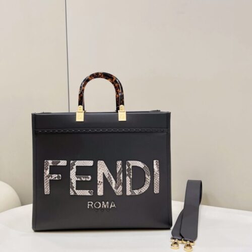 Fendi Sunshine Tote Dark Grey