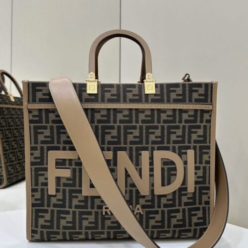 Fendi Sunshine Tote Brown Monogram