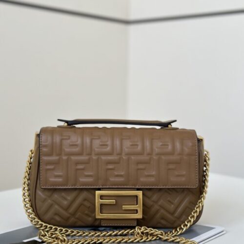 Fendi Baguette  Sliding Chain Brown