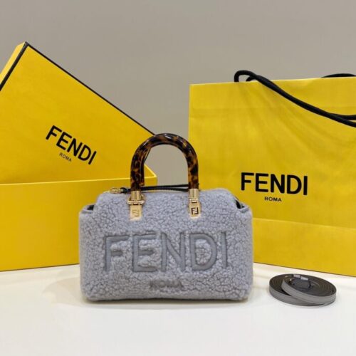 Fendi By The Way Boston Blue Wool